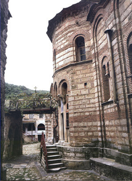  Поглед на део фасаде са јужне стране, са лозом Светог Симеона 